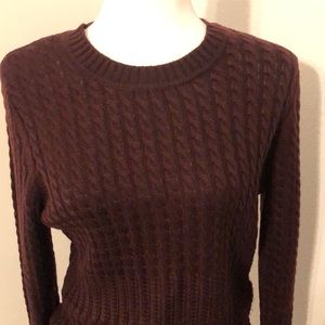 CALVIN KLEIN Sz L WINE/AUBURN DEEP RED LONG SLEEVE SWEATER DRESS BNWT!!